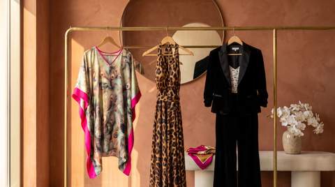 The collection on a rail, made with Iris Generate