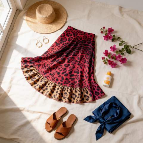 Summer flat lay, made with Iris Multiplier