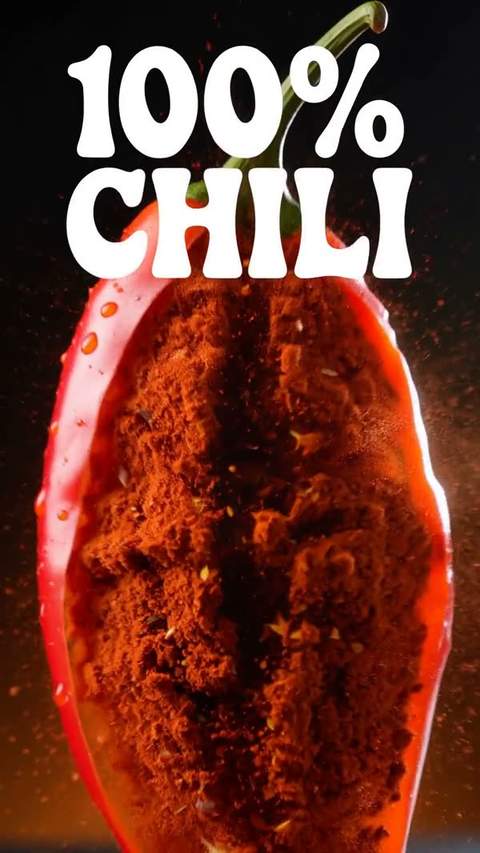 Chili powder bursting on dark slate: the Chili burst video template